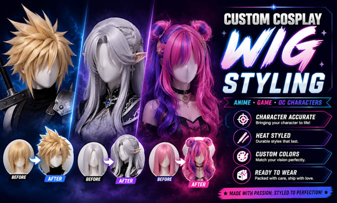 style and customize a cosplay wig for your character