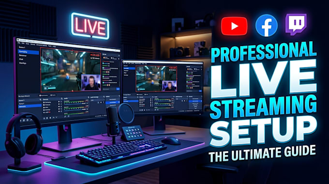 build a professional obs studio live streaming setup, overlay for any platform