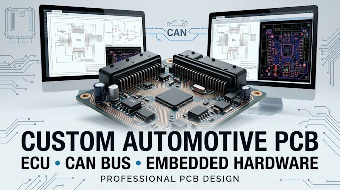 design multilayer automotive pcb, ecu, can bus and circuit board