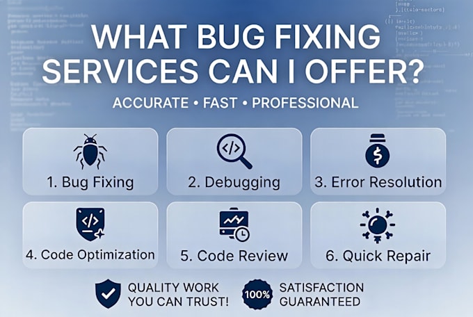 debug and fix errors in your code