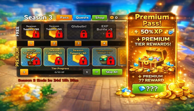 design professional roblox UI, gui or hud for your game