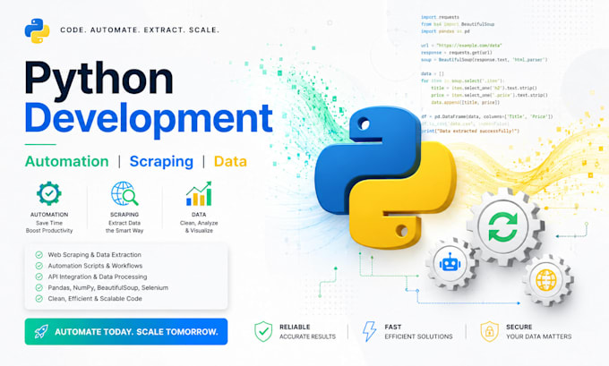 python, web development and tech tasks professionally