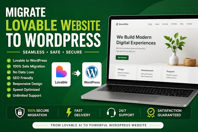 convert or migrate website from joomla drupal lovable weedly or wix to wordpress