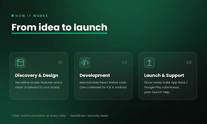 develop a mobile app with react native for ios and android
