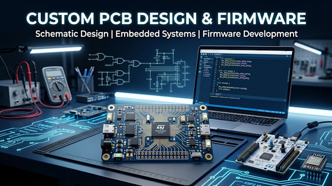 design custom pcb, schematic, and firmware development