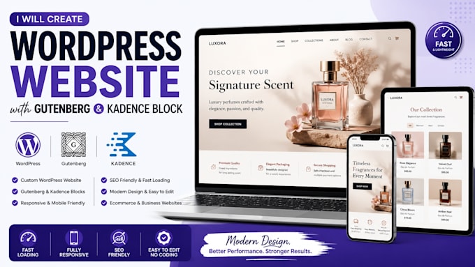 build wordpress website using gutenberg kadence and kadence blocks