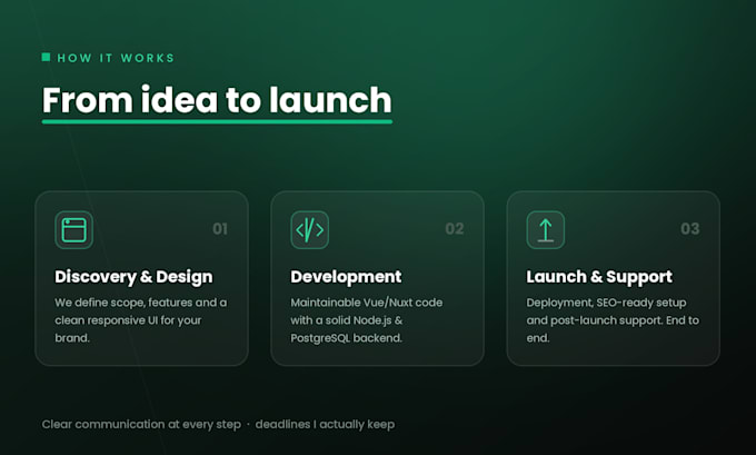 develop a web application with vue, nuxt and node js