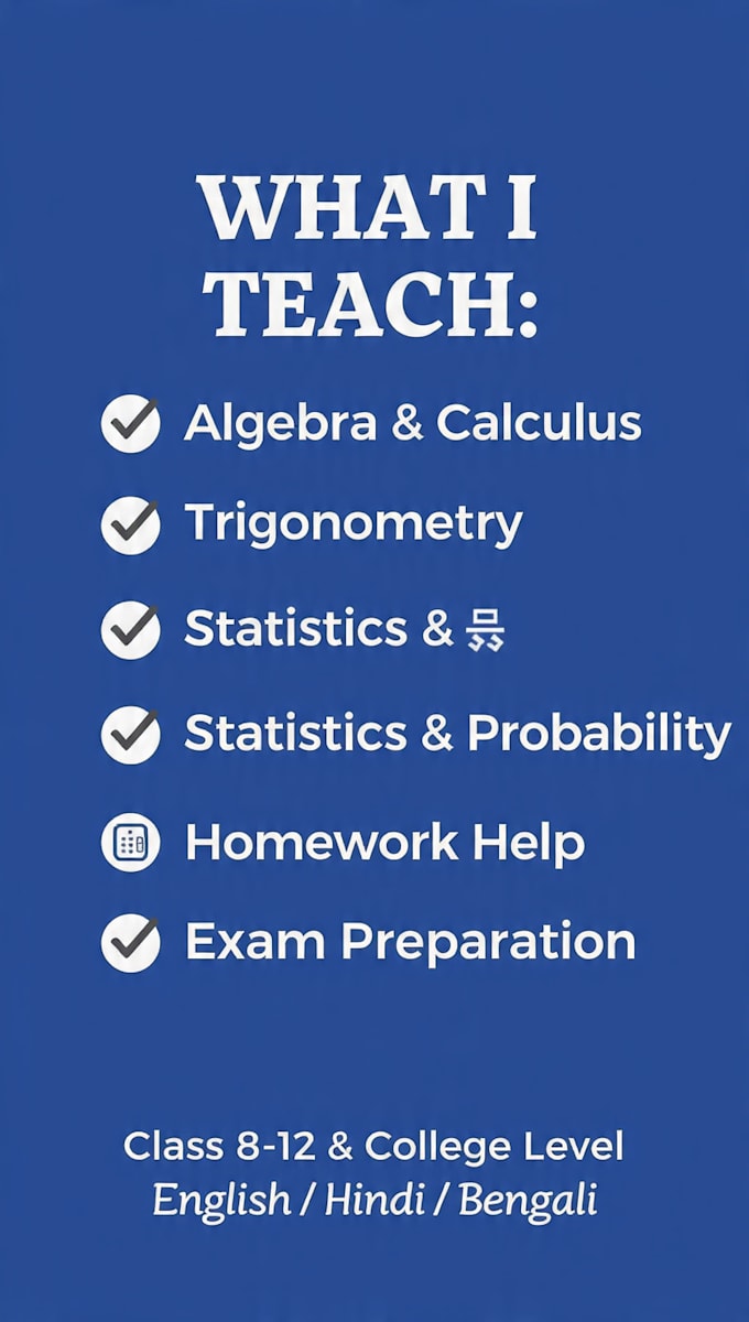 expert math tutor for algebra calculus trigonometry help