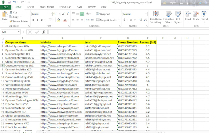 clean your excel contact database