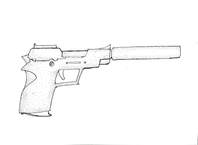 create hand drawn weapon concept art for your game
