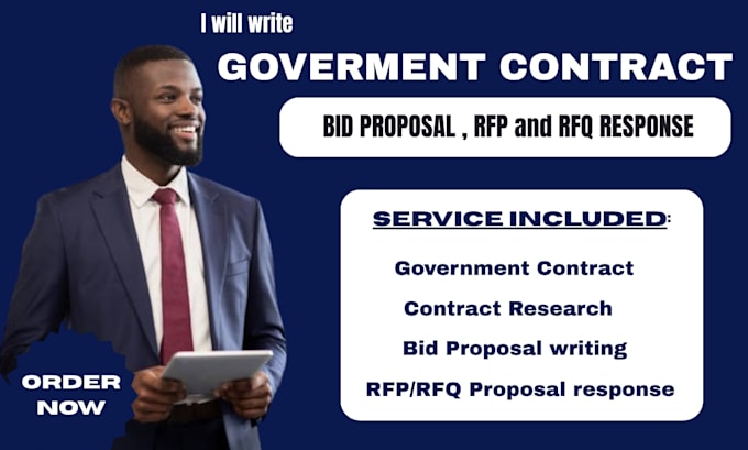 write government contract bid proposal, rfp and rfq response