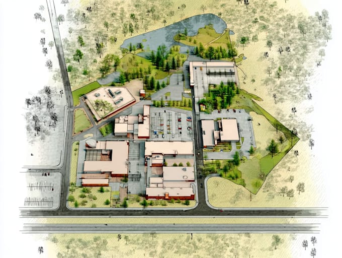 do landscape design and render your site plan or master plan