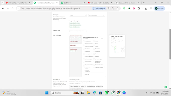 do excel data analysis, dashboards, charts and reports