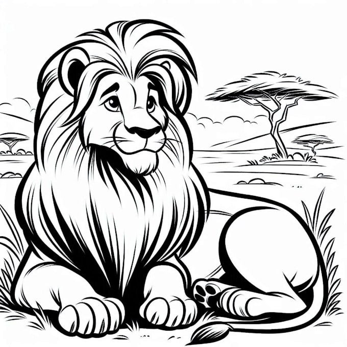 sell digital product about coloring safari animals