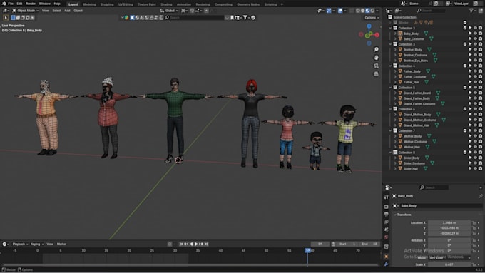 create high low poly 3d character sculpting and texturing