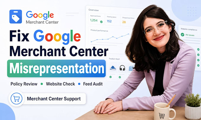 fix google merchant center suspension, misrepresentation