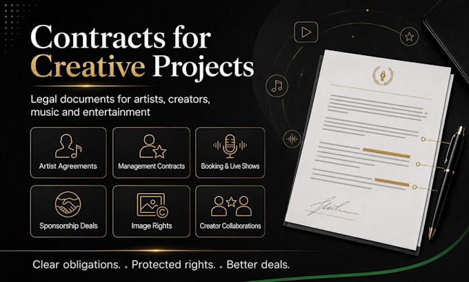 draft artist creator and entertainment contracts