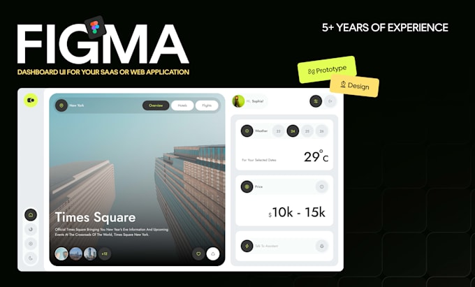 a figma dashboard UI for your saas or web application