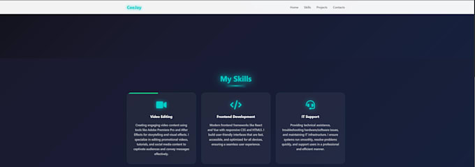 a fully functional website