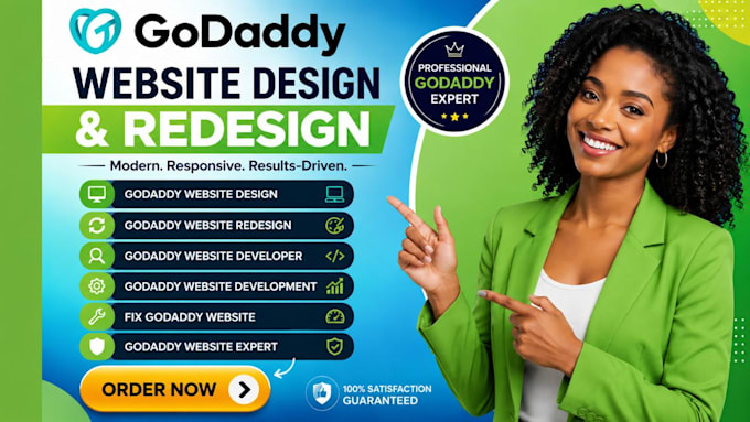 godaddy website design godaddy website redesign develop godaddy fix godaddy site