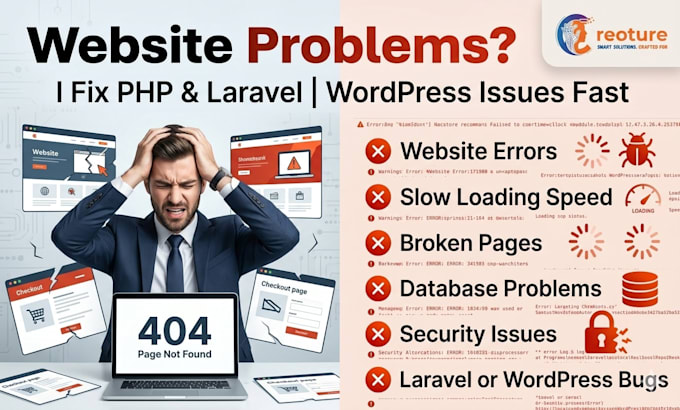 provide website maintenance, updates and bug fixes for PHP laravel
