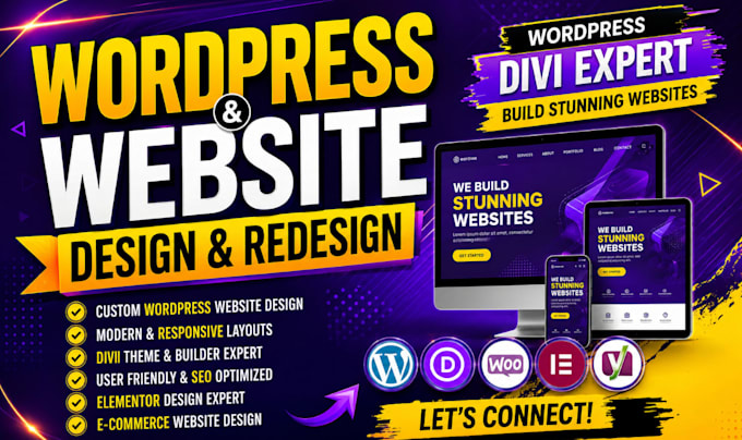 design wordpress website with elementor divi wordpress wordpress website design