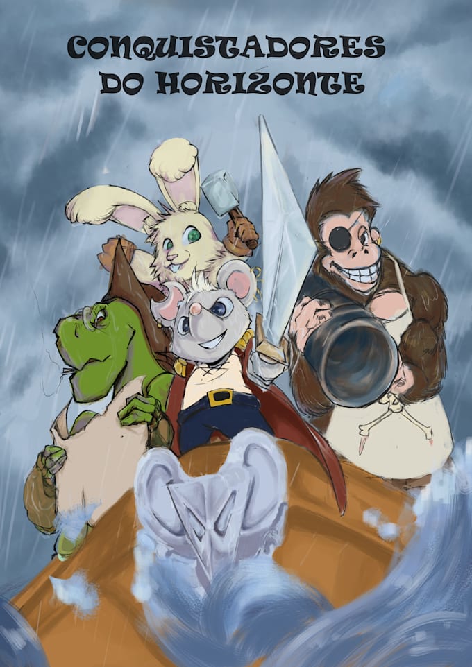 create a furry fantasy rpg character illustration