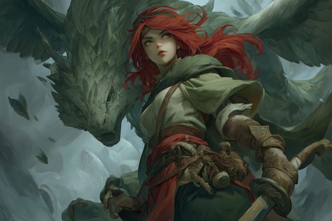 create original fantasy character concept art and design