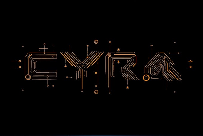 illustrate futuristic custom cyberpunk logo for you