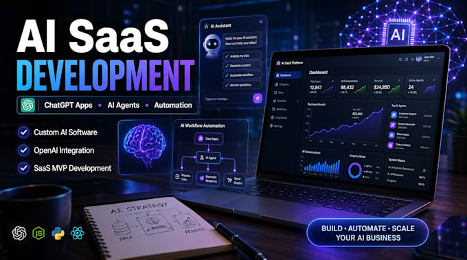 build ai saas chatgpt  apps ai agents and custom ai software