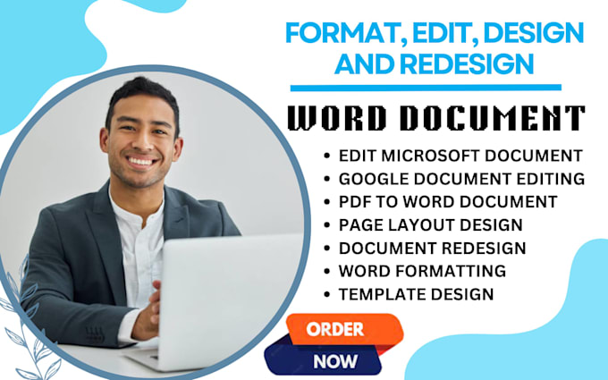do microsoft word document formatting editing and redesign