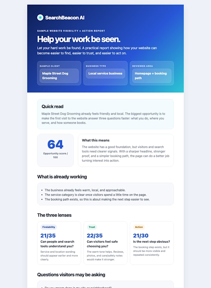 audit your website for google and ai search visibility