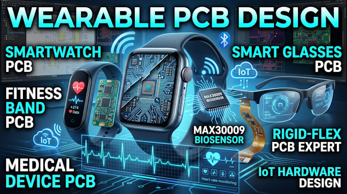 wearable electronics pcb for smartwatch smart glasses medical devices max30009