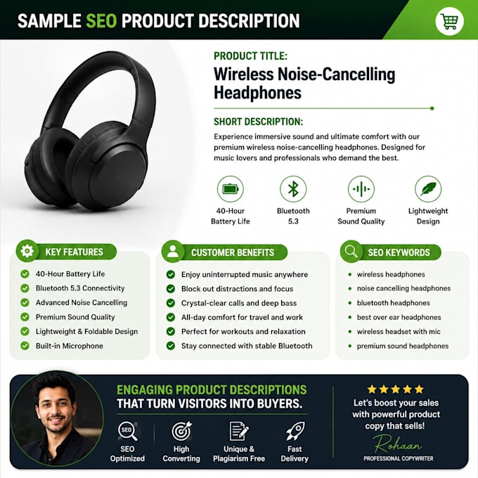create seooptimized amazon product descriptions
