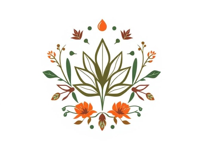 design a minimalist botanical boho logo