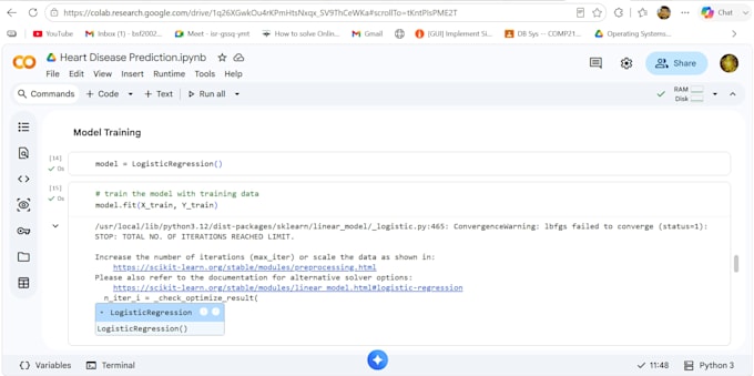 perform data analysis using pandas numpy matplotlib and scikit learn