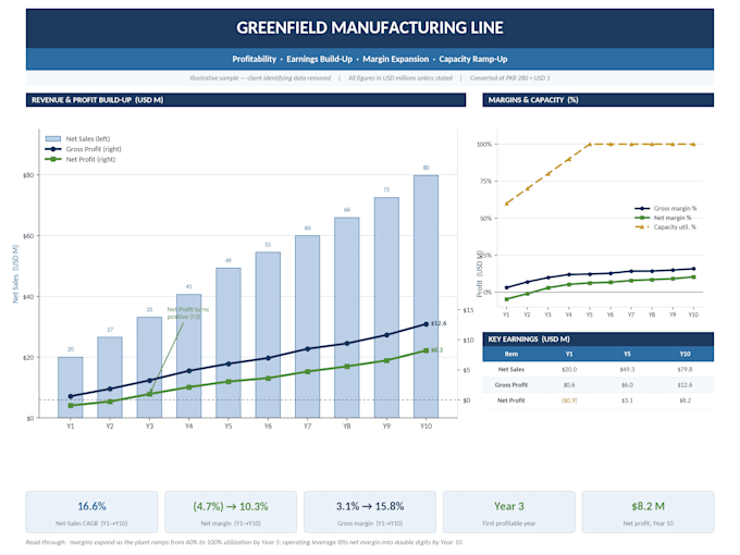 do professional financial feasibility study with dcf irr and projections