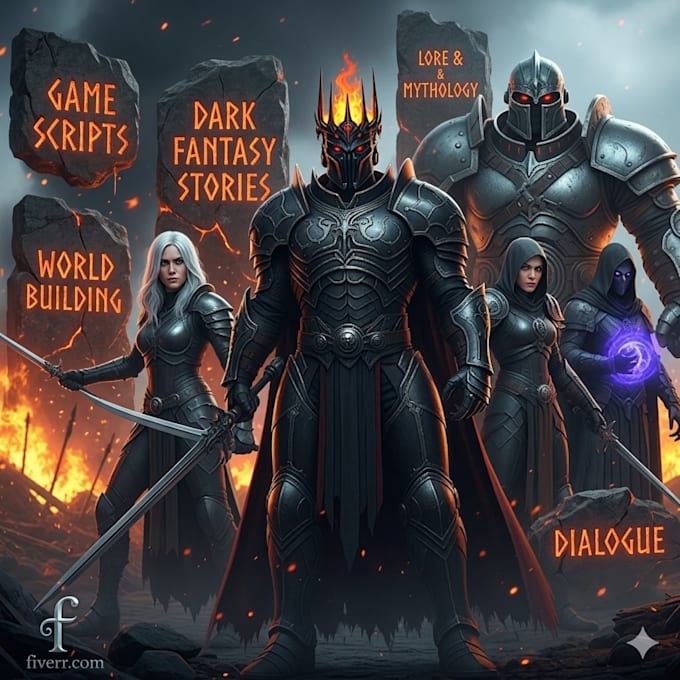 write game scripts and dark fantasy lore