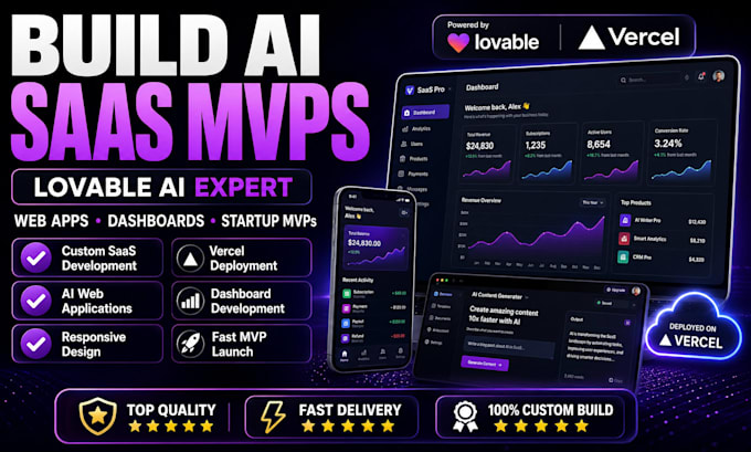 build ai saas mvp web apps with lovable ai and vercel deployment