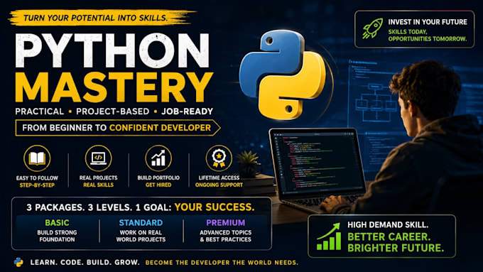 teach you python programming from beginner to advanced