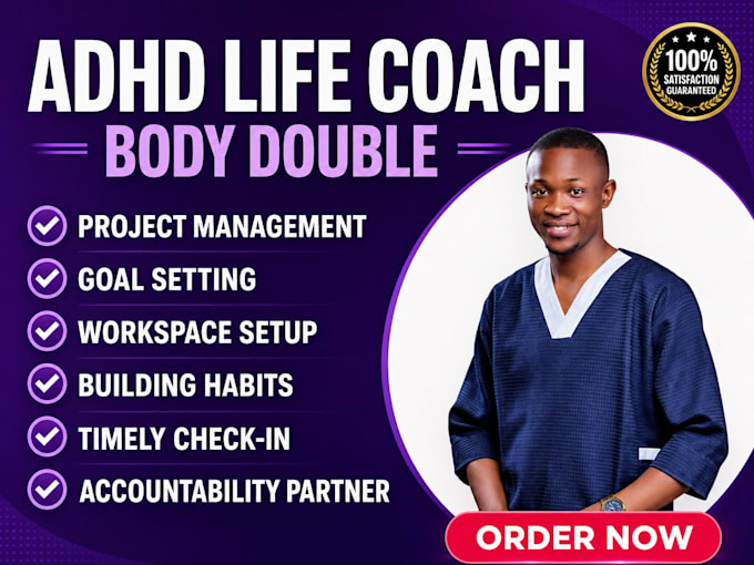 be your adhd body double accountability coach for focus and task completion