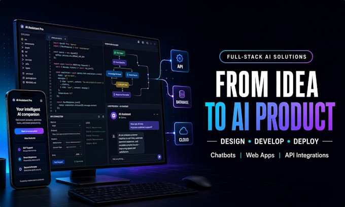 build ai website development ai chatbot, ai web application full stack developer
