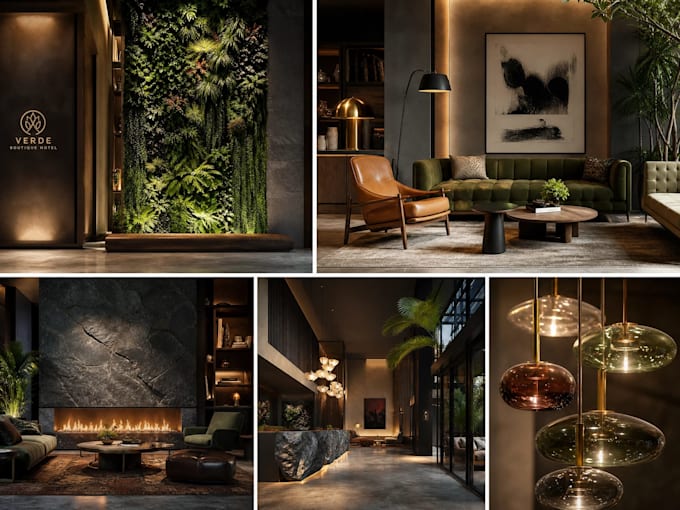 create architecture memorable hotel lobby interior design photoreal rendering