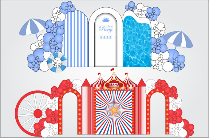 design eye catching event backdrop with print ready files