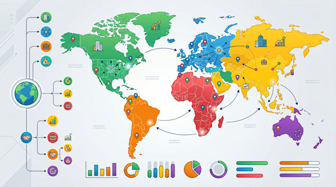 create business map, corporate map, visual map, location map and territory map