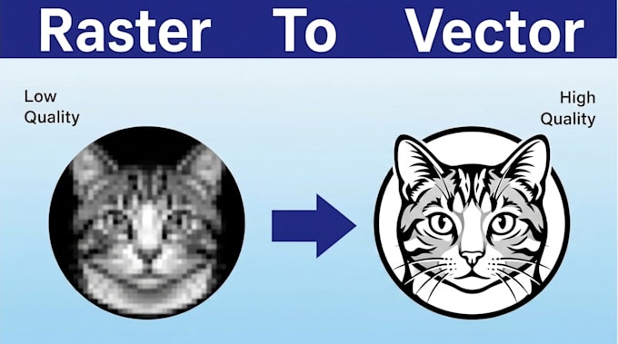 redraw, fix, or recreate any low resolution to vector