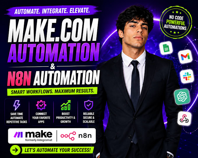 create make scenerio make expert n8n expert n8n developer make com