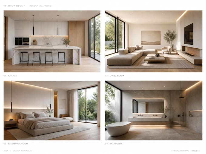 create architecture interior design 3d rendering for apartment layouts