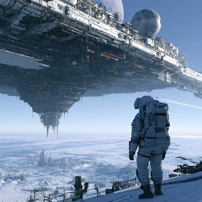 draw sci fi illustration and sci fi sci fi illustration