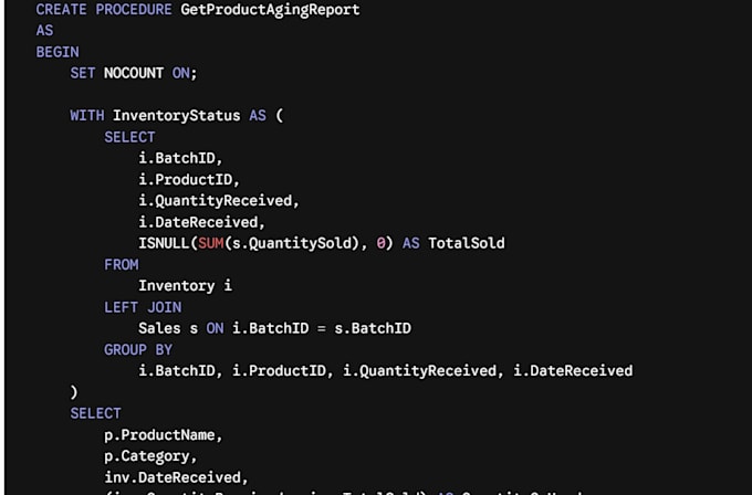 design, develop, and program high performance sql database